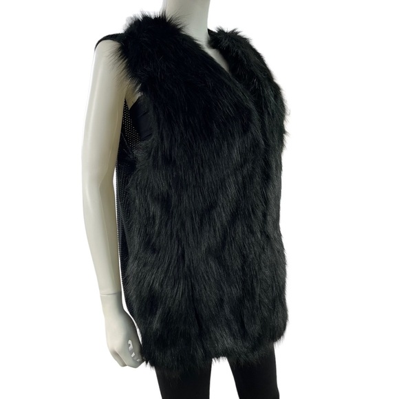 Sebby Collection Black Faux Fur Vest Size XXL/XXG - Picture 2 of 8